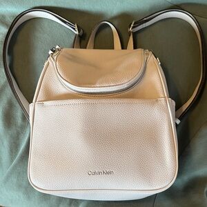 Calvin Klein Off-White/Gray Backpack